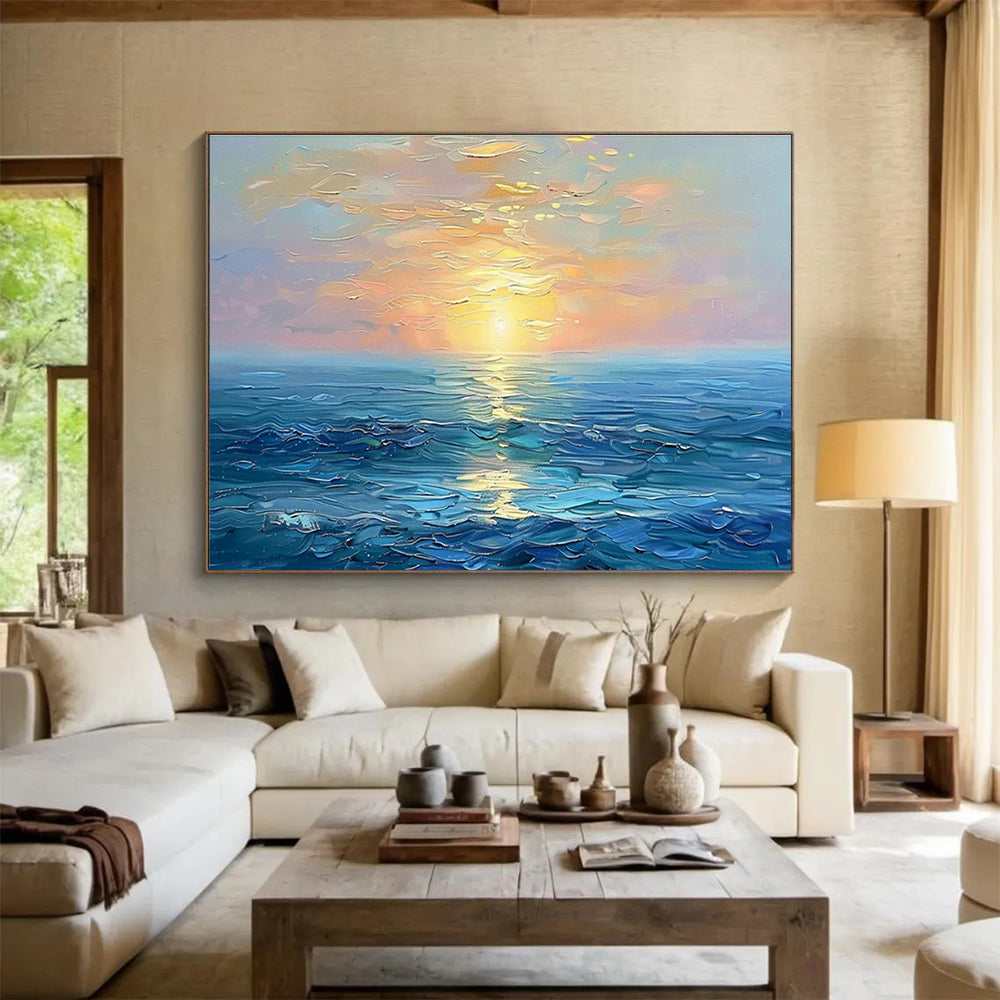 sunset ocean seascape golden design 3